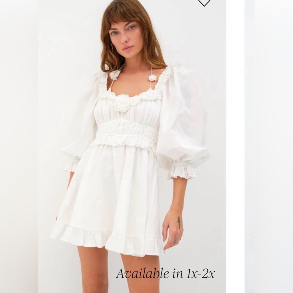 For Love And Lemons White Long Sleeve Dress